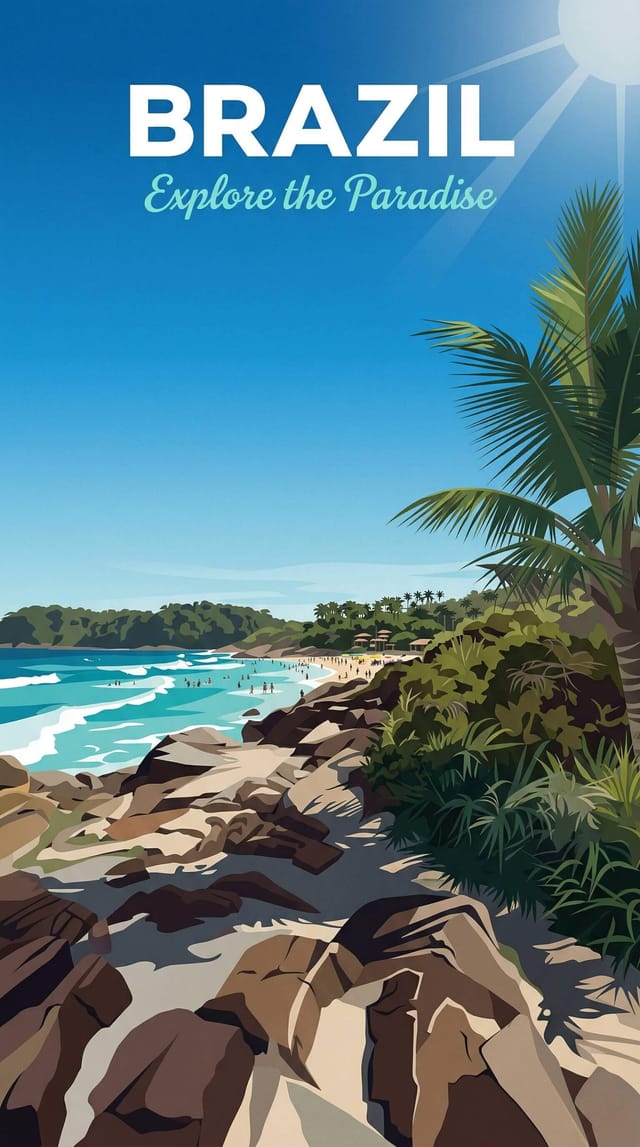 BRAZIL travel poster