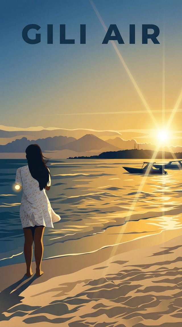 GILI AIR travel poster