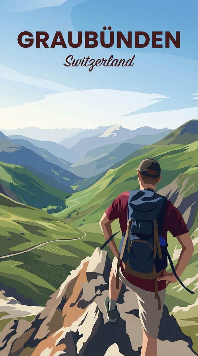 GRAUBÜNDEN travel poster