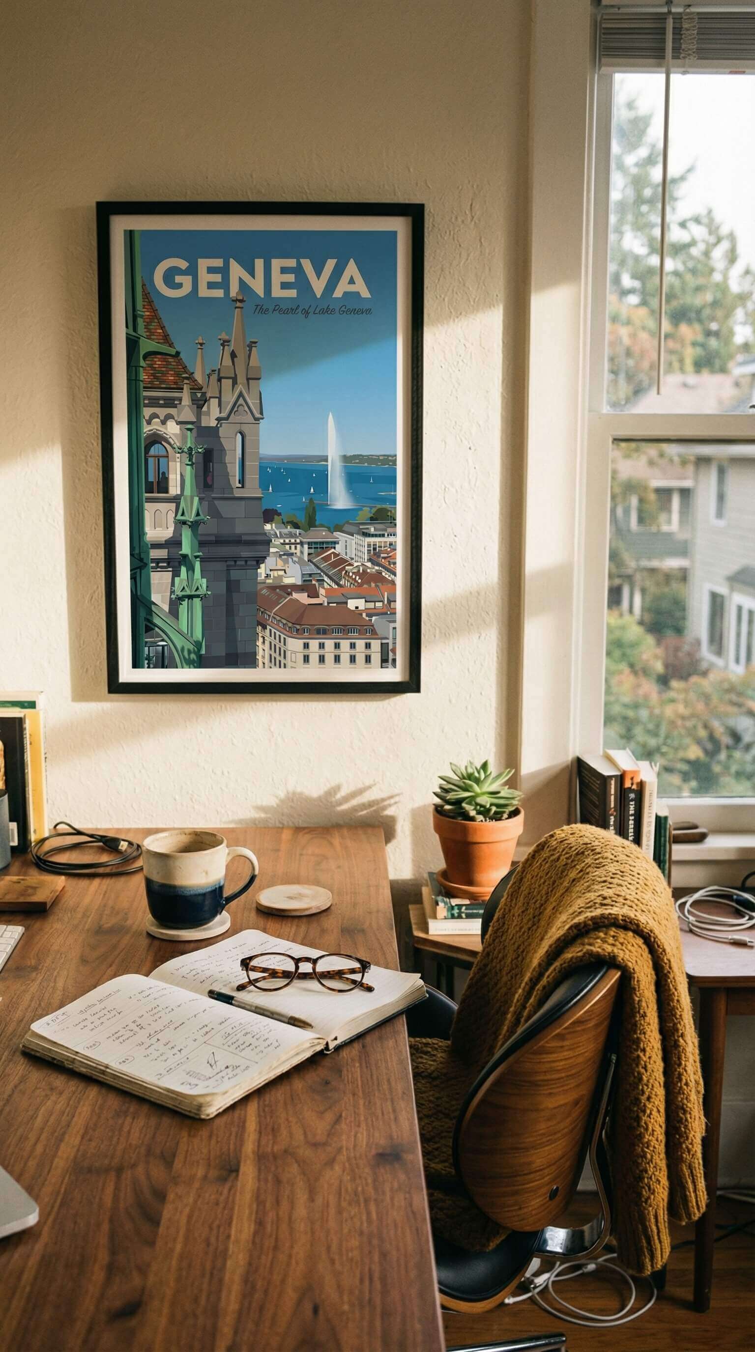 Geneva illustrated travel poster