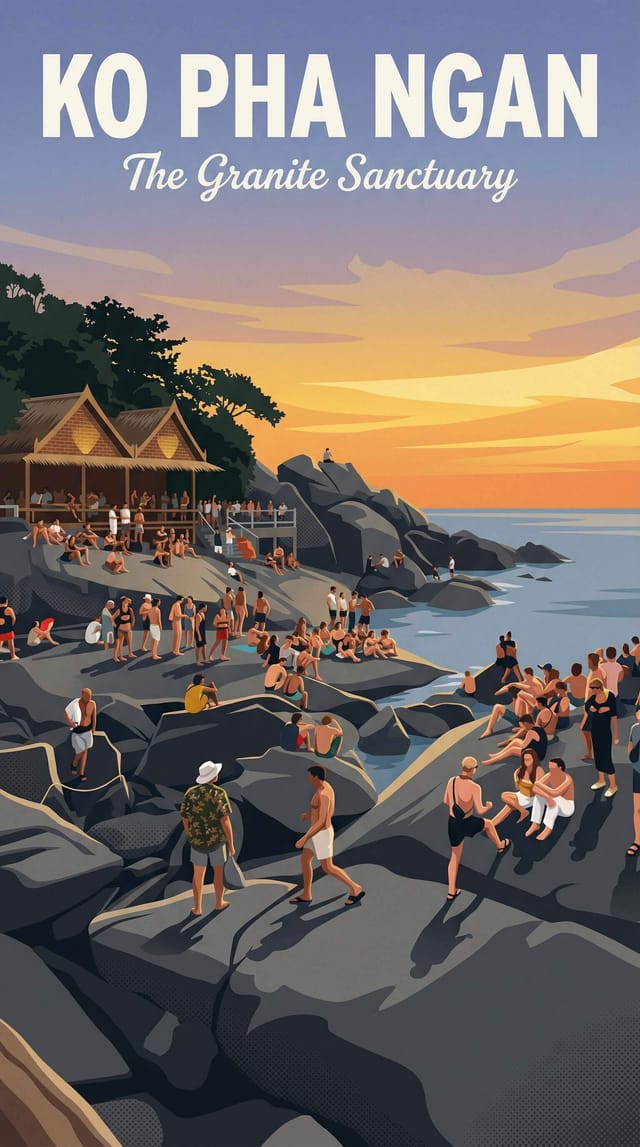 KOH PHA NGAN travel poster