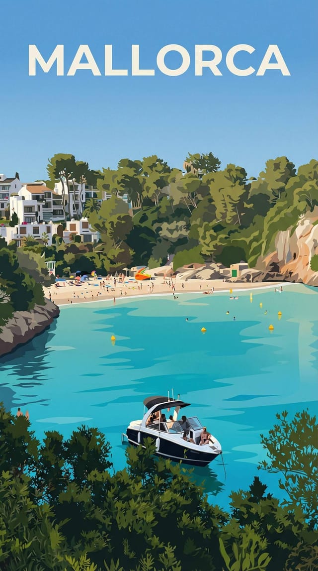 MALLORCA travel poster