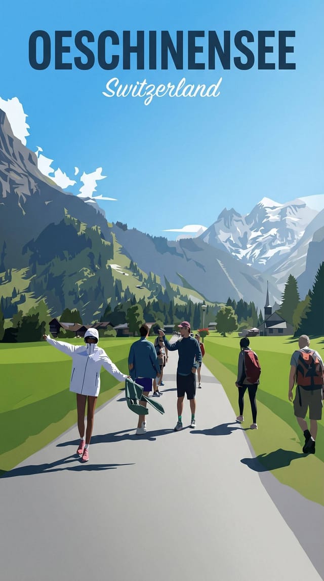 OESCHINENSEE travel poster