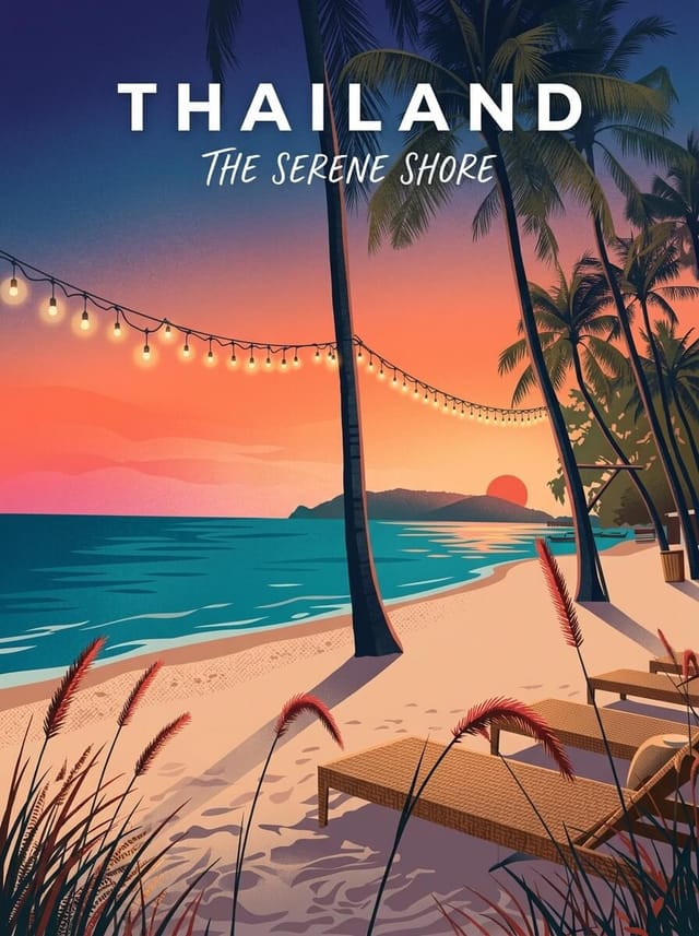 THAILAND travel poster