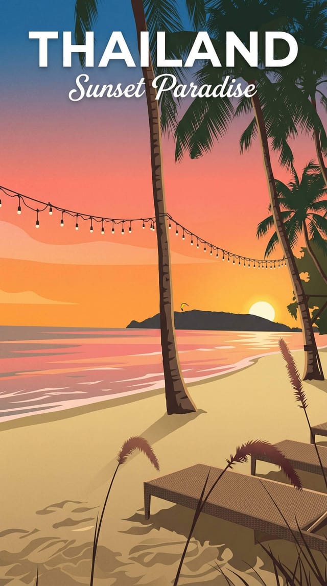 THAILAND travel poster